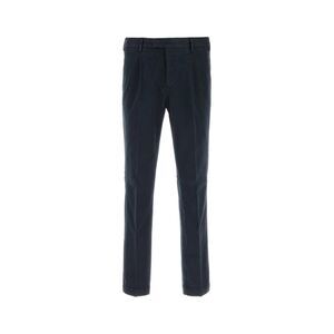 Pt Torino Men Navy Blue Stretch Cotton Pant